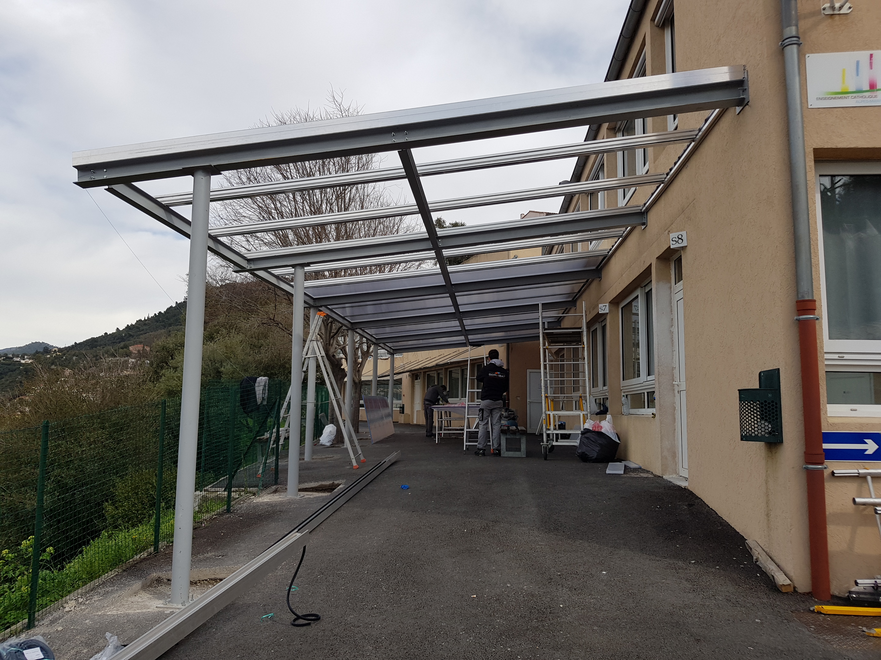 creation preau nice ecole structure en acier